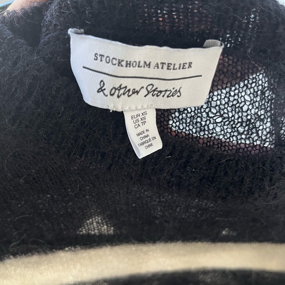 & other stories sheer mohari blend sweater xs - Picture 3 of 5